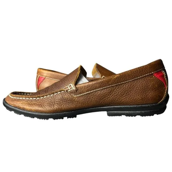 FootJoy Men's Size 9.5 Club Casuals Brown Leather Loafers Comfort Slip Ons