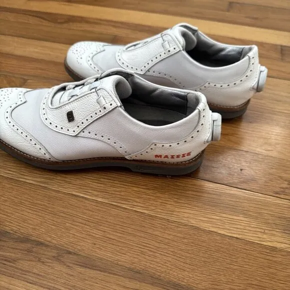 Footjoy Myjoys Dryjoys Premier Series Boa Golf Shoes Women's White Size 8