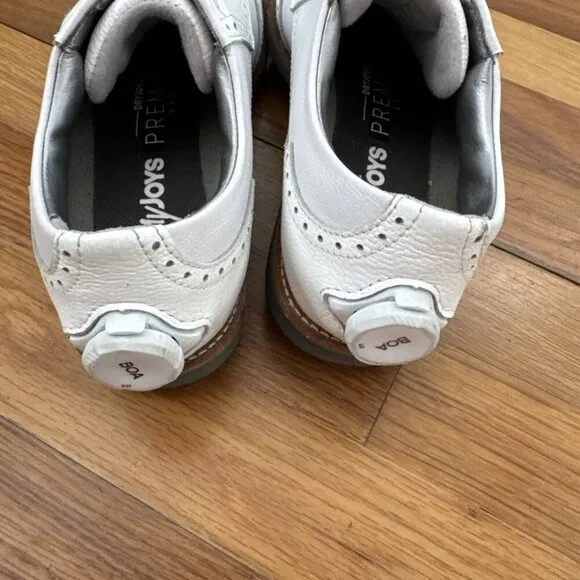 Footjoy Myjoys Dryjoys Premier Series Boa Golf Shoes Women's White Size 8