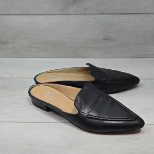 Franco Sarto Anthropologie Women's  Sela Black Leather Mules Pointed Toe Sz 8M
