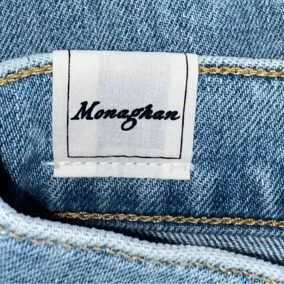 FRANK &amp; EILEEN The Monaghan Ripped Raw Hem Crop Straight Leg Mom Jeans Size 24