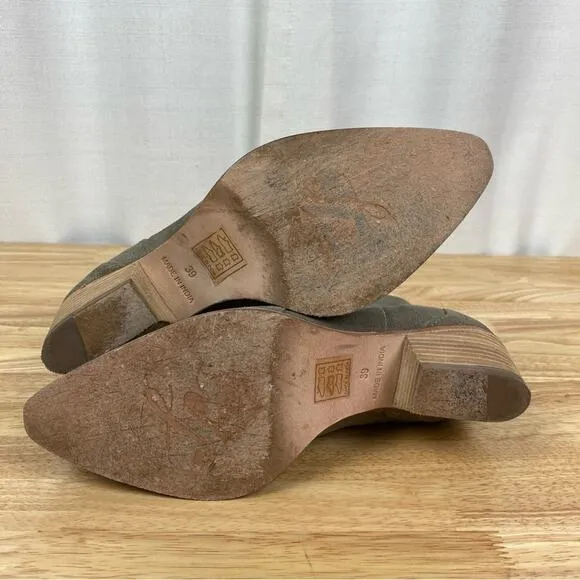 Free People Beige Gray New Frontier Chelsea Western Cowboy Boots Sz.39(US 8.5)