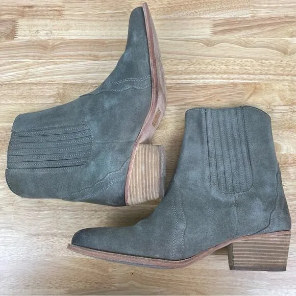 Free People Beige Gray New Frontier Chelsea Western Cowboy Boots Sz.39(US 8.5)