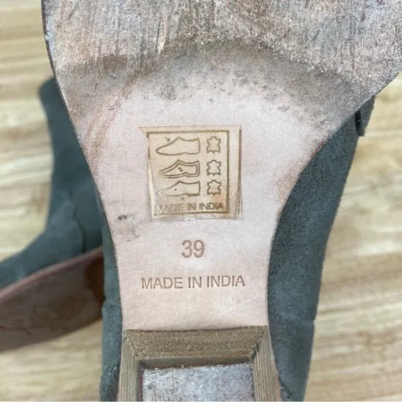 Free People Beige Gray New Frontier Chelsea Western Cowboy Boots Sz.39(US 8.5)