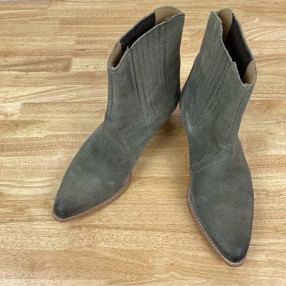 Free People Beige Gray New Frontier Chelsea Western Cowboy Boots Sz.39(US 8.5)