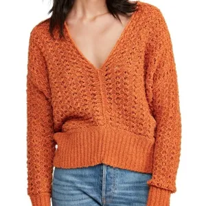 Free People Best of You Sweater, Sunset Orange, size S