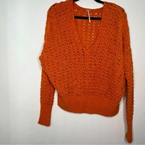 Free People Best of You Sweater, Sunset Orange, size S