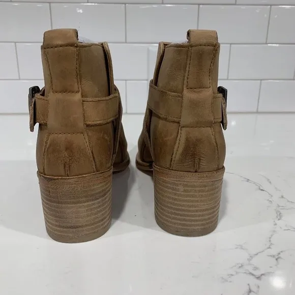 Free People | Boots Back Loop Leather Ankle Neutral Point Toe New