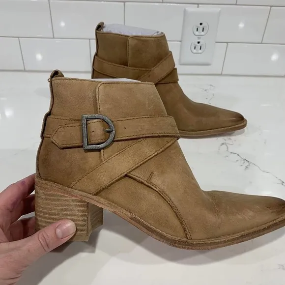 Free People | Boots Back Loop Leather Ankle Neutral Point Toe New