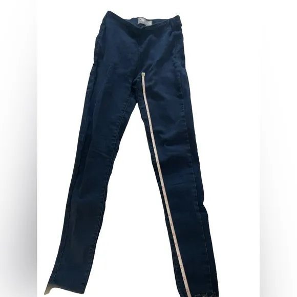 Free People Easy Goes It High Waist Pull on jeggings leggings jeans dark blue 24