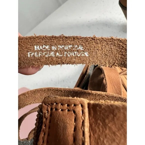 Free People Hybrid Strappy Block Heel Women Suede Bootie Boots Eu 38 US 8‎