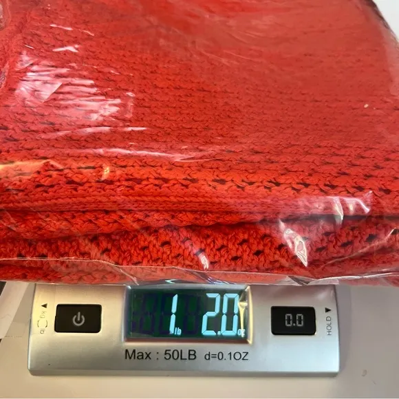 Free People Long Crochet Maxi Skirt Size Med Bright Orange