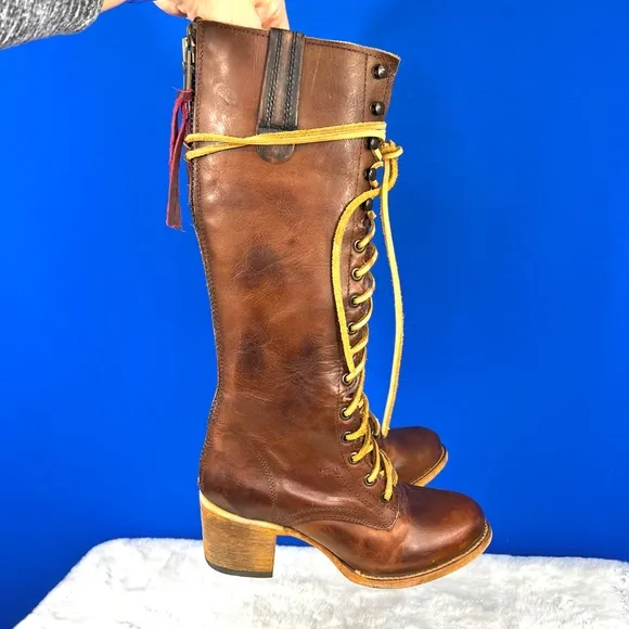 •|•FREEBIRD🦅 BY STEVEN•| Grany / Granny Lace Up Fully Adjustable Boots Size 7