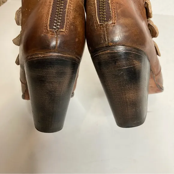 Freebird MALBC Leather Boots Cognac Brown 9