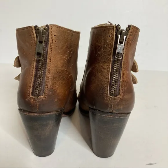 Freebird MALBC Leather Boots Cognac Brown 9