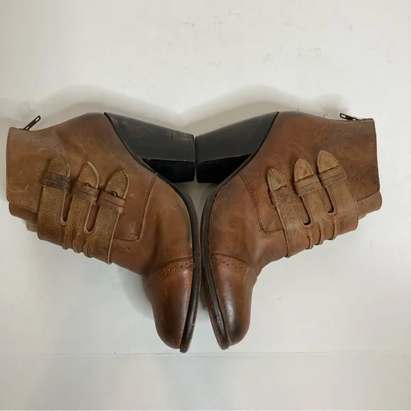 Freebird MALBC Leather Boots Cognac Brown 9