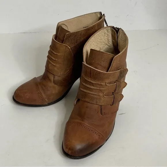 Freebird MALBC Leather Boots Cognac Brown 9