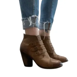 Freebird MALBC Leather Boots Cognac Brown 9
