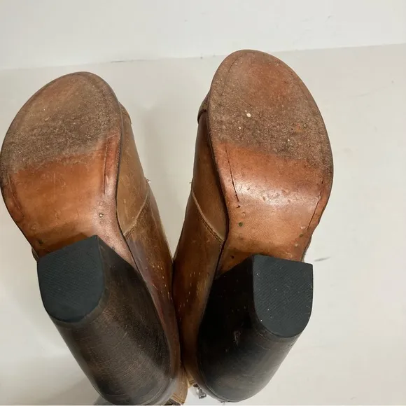 Freebird MALBC Leather Boots Cognac Brown 9