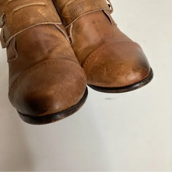 Freebird MALBC Leather Boots Cognac Brown 9