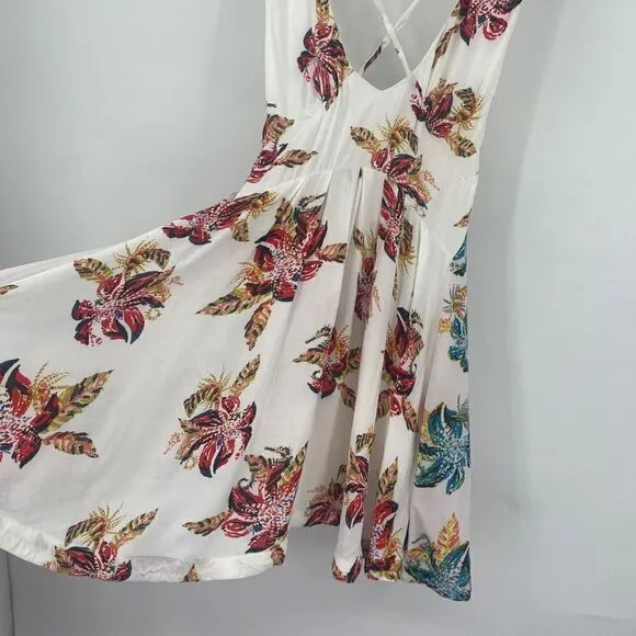 Free People Thought I Was Dreaming Floral Mini White Dress Size XS