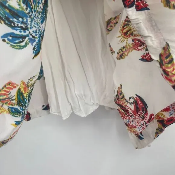 Free People Thought I Was Dreaming Floral Mini White Dress Size XS