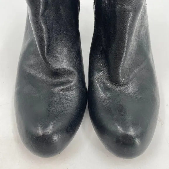 Frye Black Miranda Zip Heeled Boots | Size 7