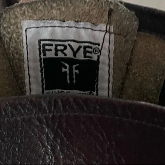 Frye Brown Combat Moto Boots with Classic Design Women Size 8