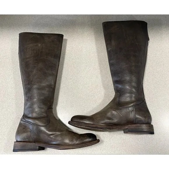 Frye Jayden Buckle Back Zip Women’s 8.5B Brown Extended Calf Casual Dress Boots