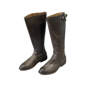 Frye Jayden Buckle Back Zip Women’s 8.5B Brown Extended Calf Casual Dress Boots