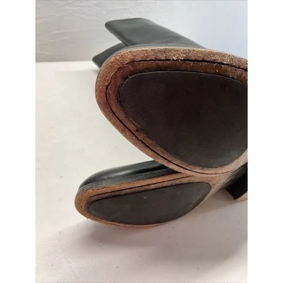 Frye Melissa Harness Black  Leather pull on Boots Womens Size 8.5B