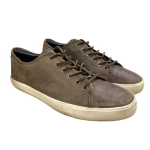 Frye Mens Size 10 Sneakers Brett Low Top Shoes Skate Style Gray Brown Leather
