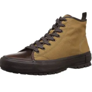 Frye Ryan Lug Midlace 81112 Mens Tan Brown Canvas Lace Up Casual Dress Boots 11