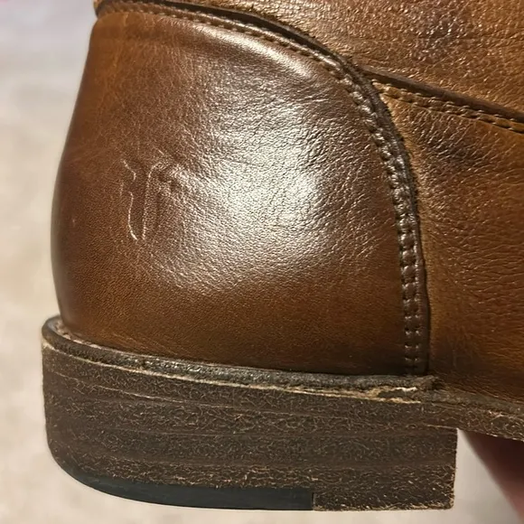 FRYE Shirley OTK Over The Knee Boots, Cognac, Size 8.5, Inside Zipper, #77739
