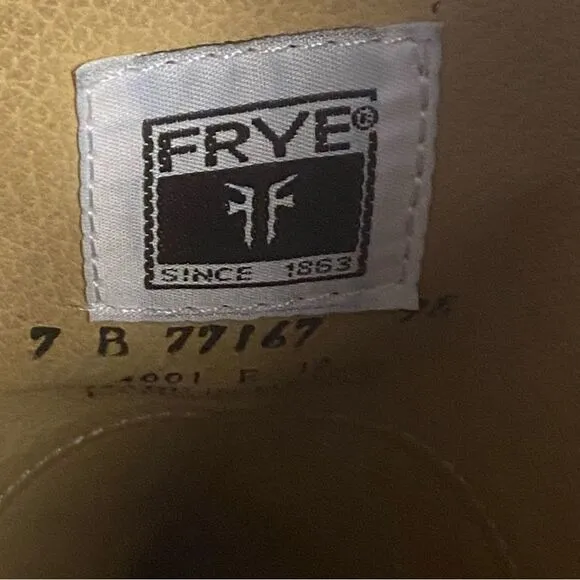 Frye Tall Melissa Button 2 Mahogany Brown Leather Riding Boots Size 7
