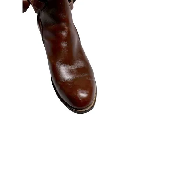 Frye Womens Brown Leather Strap Chelsea Boots Size 6