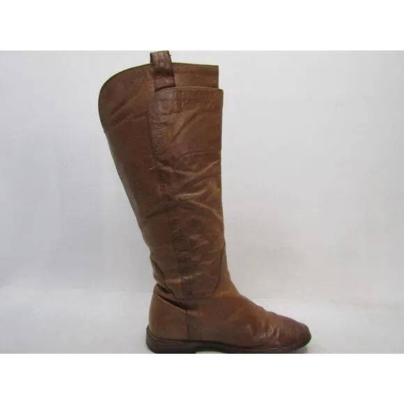 Frye Womens Size 8 B Brown Leather 16&quot; Shaft Knee High Fashion Boots