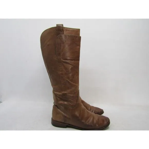 Frye Womens Size 8 B Brown Leather 16&quot; Shaft Knee High Fashion Boots