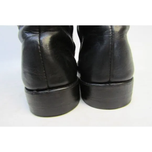 Frye Womens Size 8 C (Wide Width) Black Leather 16&quot; Shaft Height Riding Boots