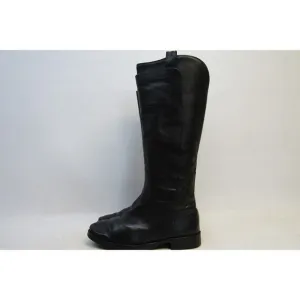 Frye Womens Size 8 C (Wide Width) Black Leather 16&quot; Shaft Height Riding Boots