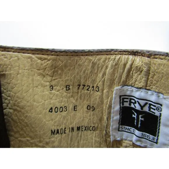 Frye Womens Size 9 B Brown Leather Knee High Cowboy Riding Fashion Boots