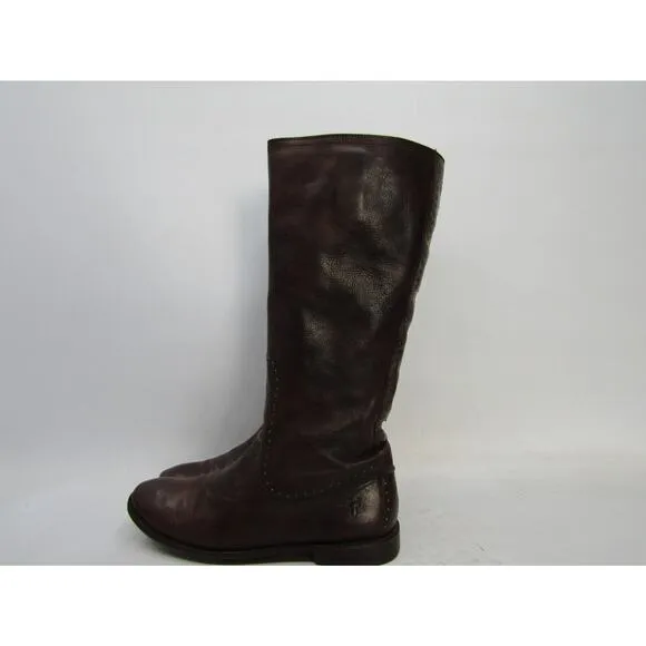 Frye Womens Size 9 B Brown Leather Knee High Cowboy Riding Fashion Boots