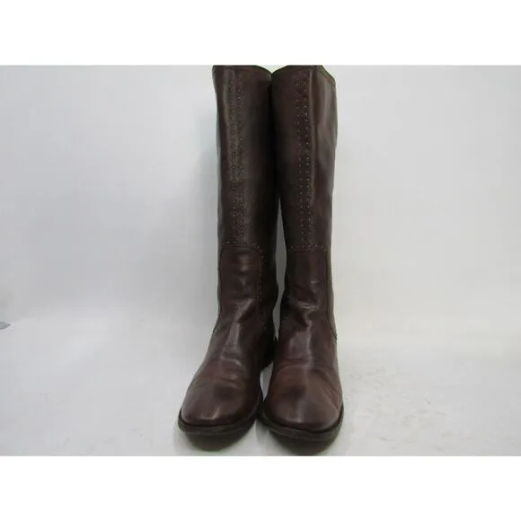 Frye Womens Size 9 B Brown Leather Knee High Cowboy Riding Fashion Boots