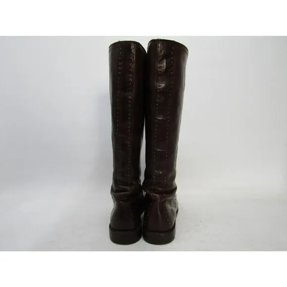 Frye Womens Size 9 B Brown Leather Knee High Cowboy Riding Fashion Boots