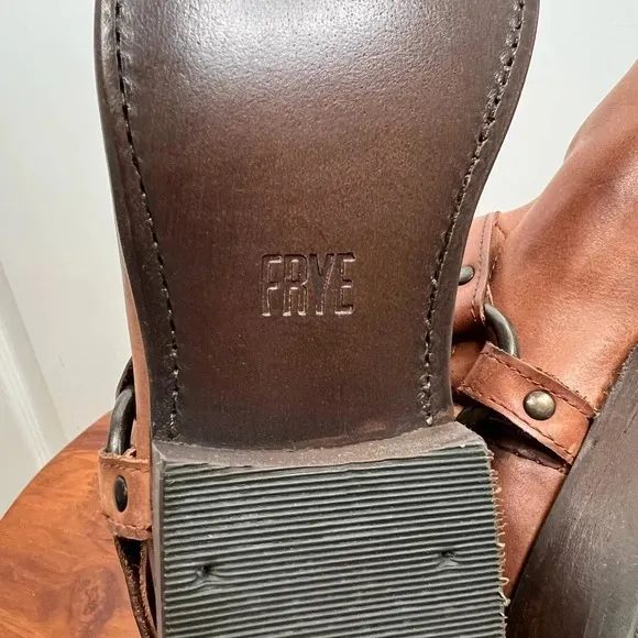 Frye Wyatt Harness Women's Wyatt Ankle Boots Size 5.5 Cognac Brown Western Style