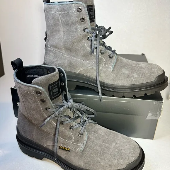 G-Star raw Blake High Suede Boots Gray casual classic outddor formal style comfy