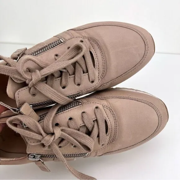 Gabor Manel Leather Sneakers Comfort Zip Tie Ten