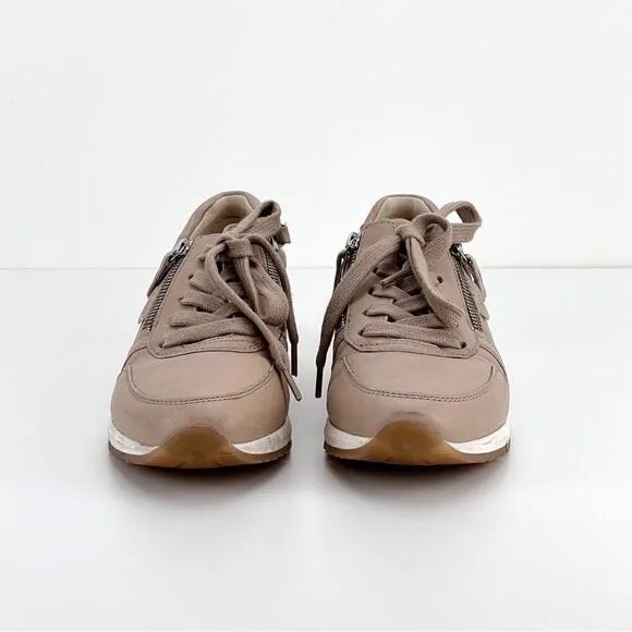 Gabor Manel Leather Sneakers Comfort Zip Tie Ten