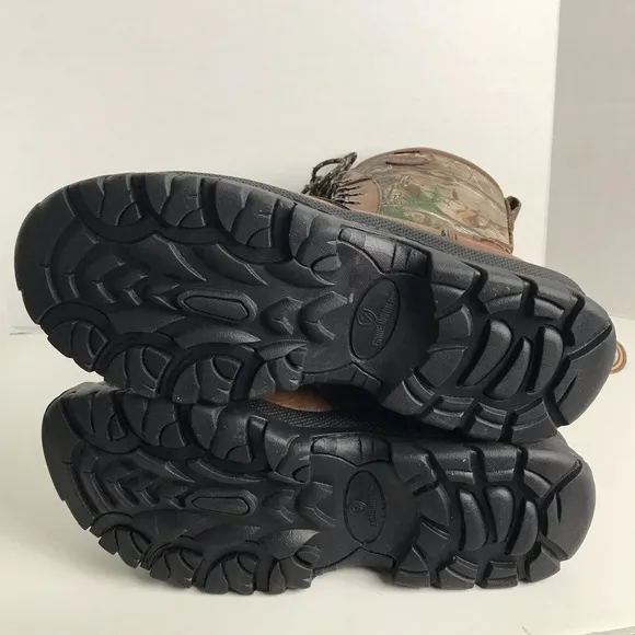 Game Winner Realtree Camo Leather Waterproof Zip Snake Hunting Boots Mens Sz 12