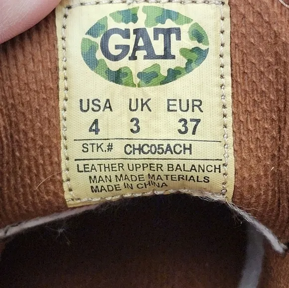 GAT Genuine Leather Upper | Cambrelle Lining Youth Work Boots US 4/ Euro 37